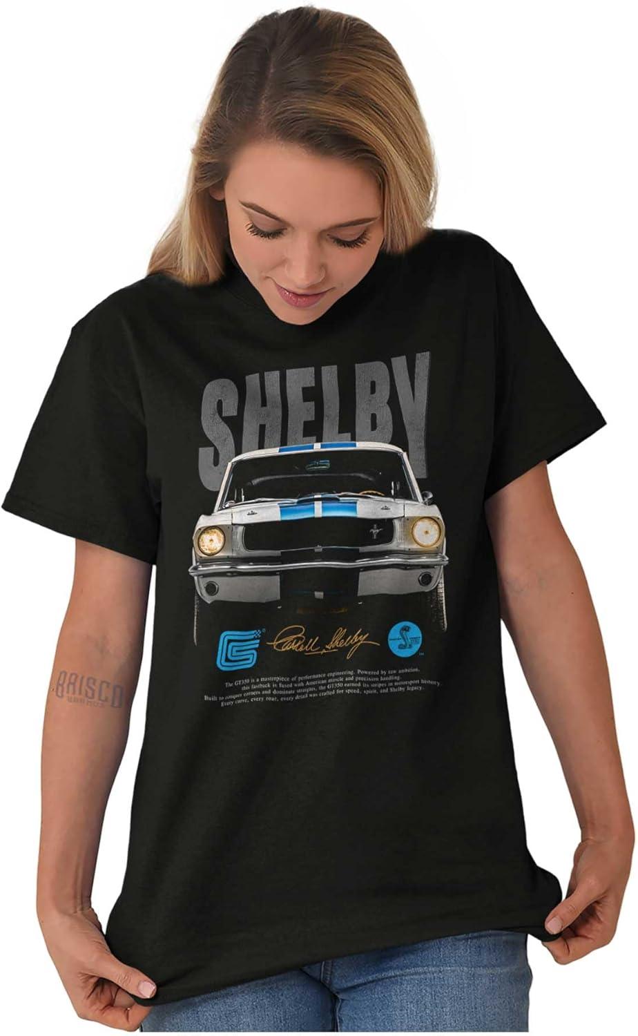 imageBrisco Brands Shelby Racing Muscle Car Headlights Graphic T Shirt Men or WomenBlack