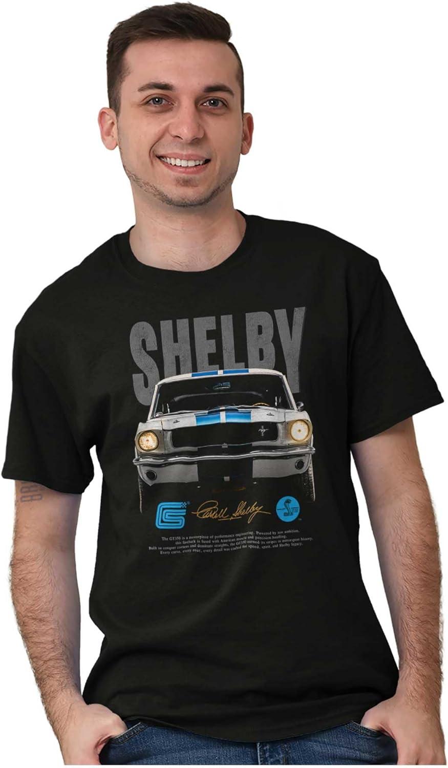 imageBrisco Brands Shelby Racing Muscle Car Headlights Graphic T Shirt Men or WomenBlack