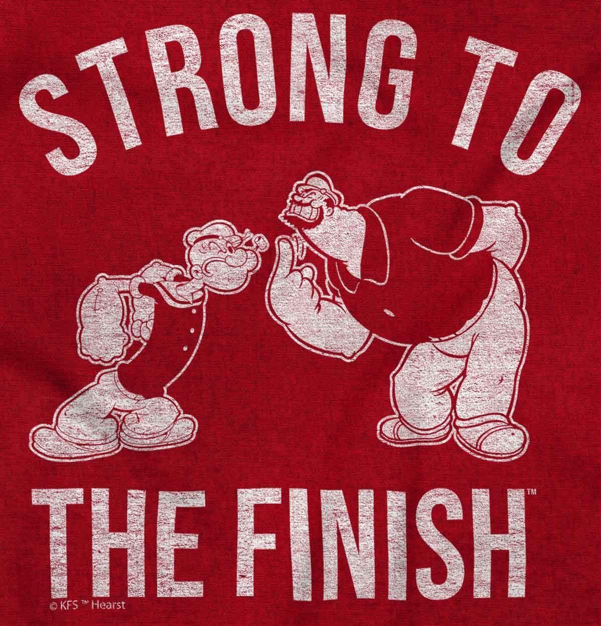 imageBrisco Brands Strong to The Finish Popeye Bluto Mens Graphic T Shirt TeesAntique Cherry Red