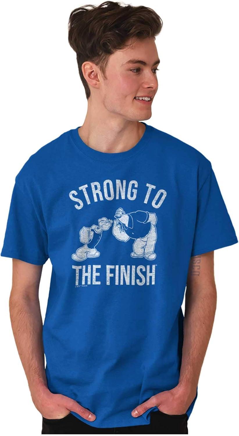 imageBrisco Brands Strong to The Finish Popeye Bluto Mens Graphic T Shirt TeesRoyal