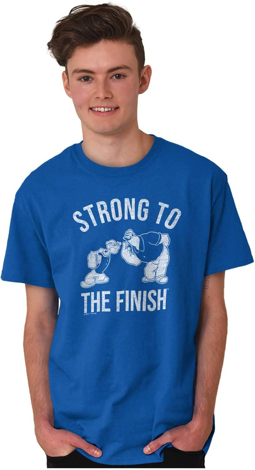 imageBrisco Brands Strong to The Finish Popeye Bluto Mens Graphic T Shirt TeesRoyal