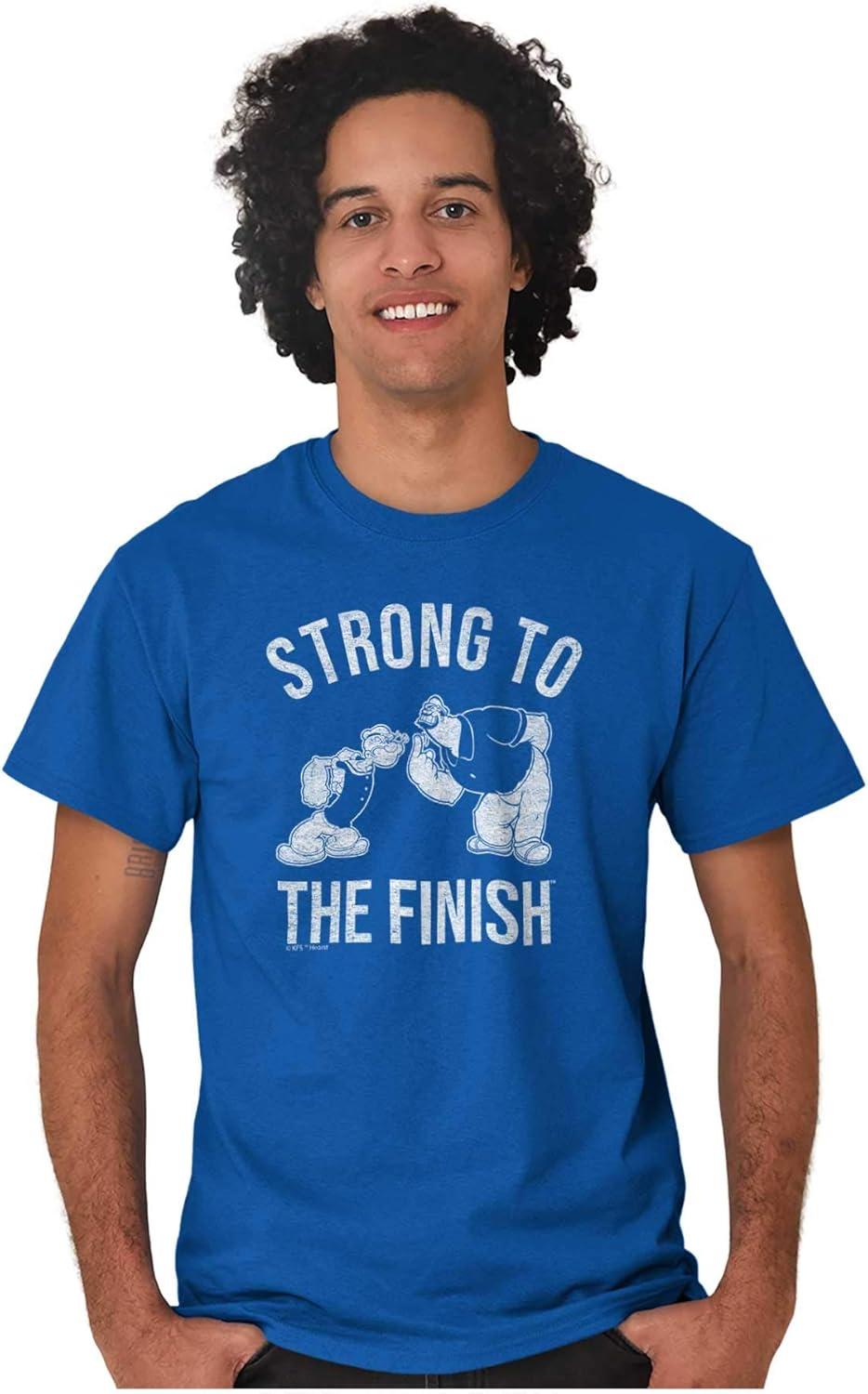 imageBrisco Brands Strong to The Finish Popeye Bluto Mens Graphic T Shirt TeesRoyal