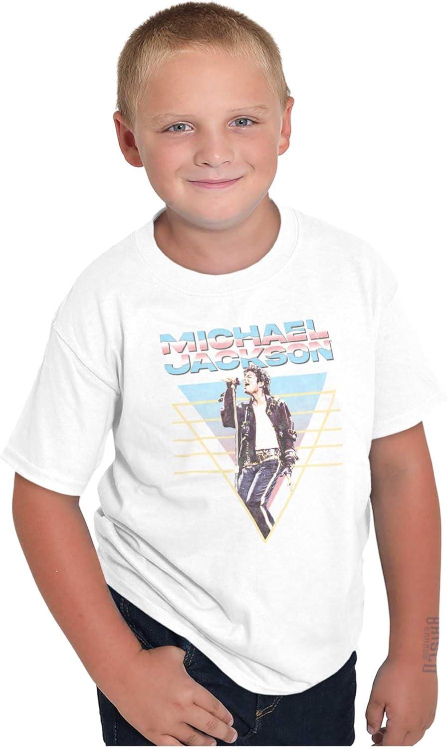 imageMichael Jackson 90s King of Pop Crewneck T Shirts Boy GirlWhite