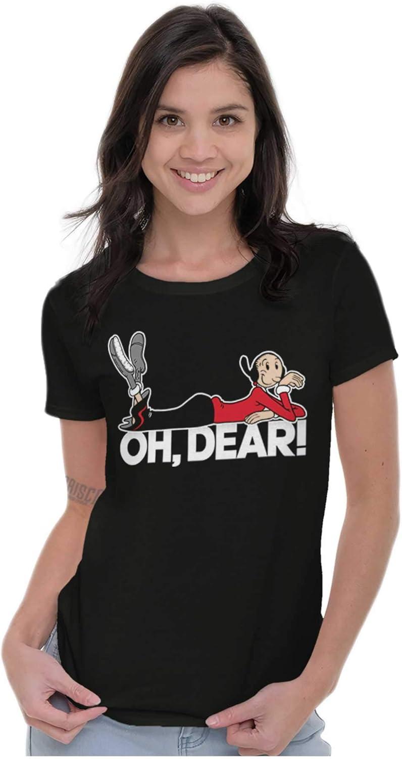 imagePopeye Olive OYL Oh Dear Quote Womens Slim Fit Graphic TeeBlack