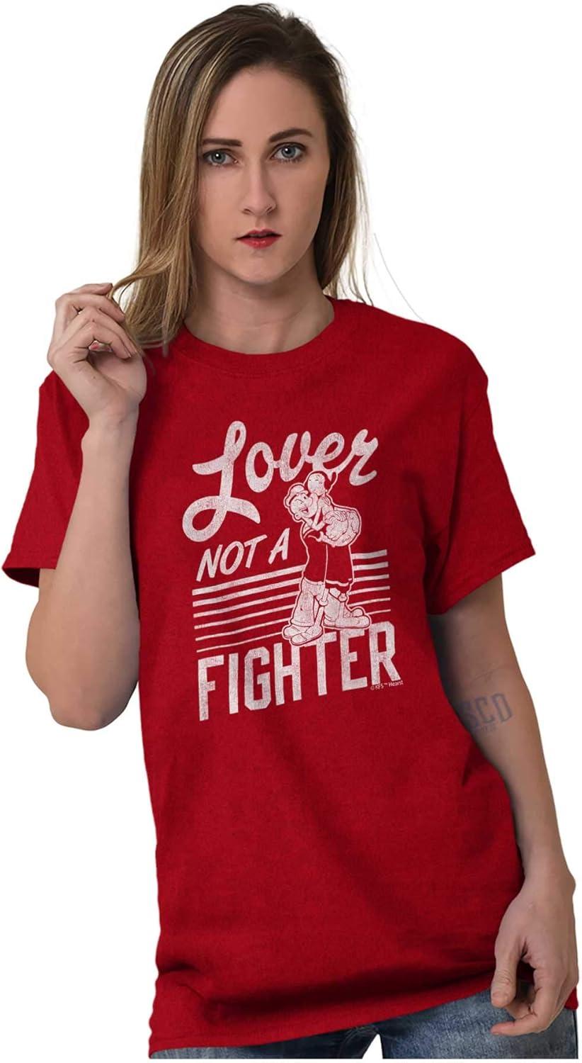 imagePopeye The Sailor Loves Not a Fighter Graphic T Shirt Men or WomenAntique Cherry Red