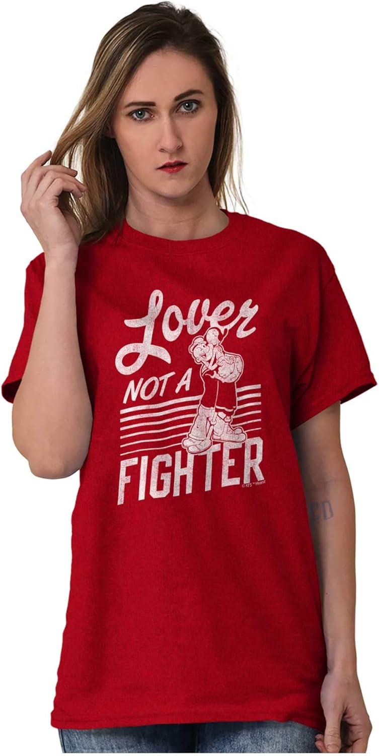 imagePopeye The Sailor Loves Not a Fighter Graphic T Shirt Men or WomenAntique Cherry Red