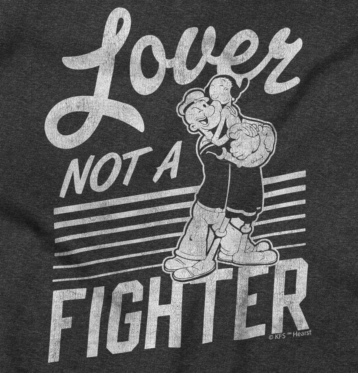 imagePopeye The Sailor Loves Not a Fighter Graphic T Shirt Men or WomenDark Heather