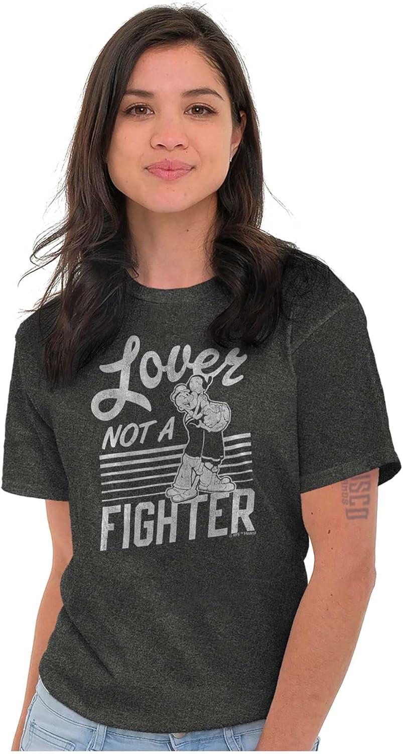 imagePopeye The Sailor Loves Not a Fighter Graphic T Shirt Men or WomenDark Heather