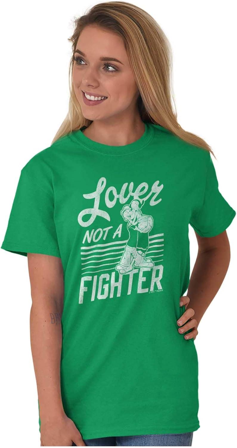 imagePopeye The Sailor Loves Not a Fighter Graphic T Shirt Men or WomenIrish Green
