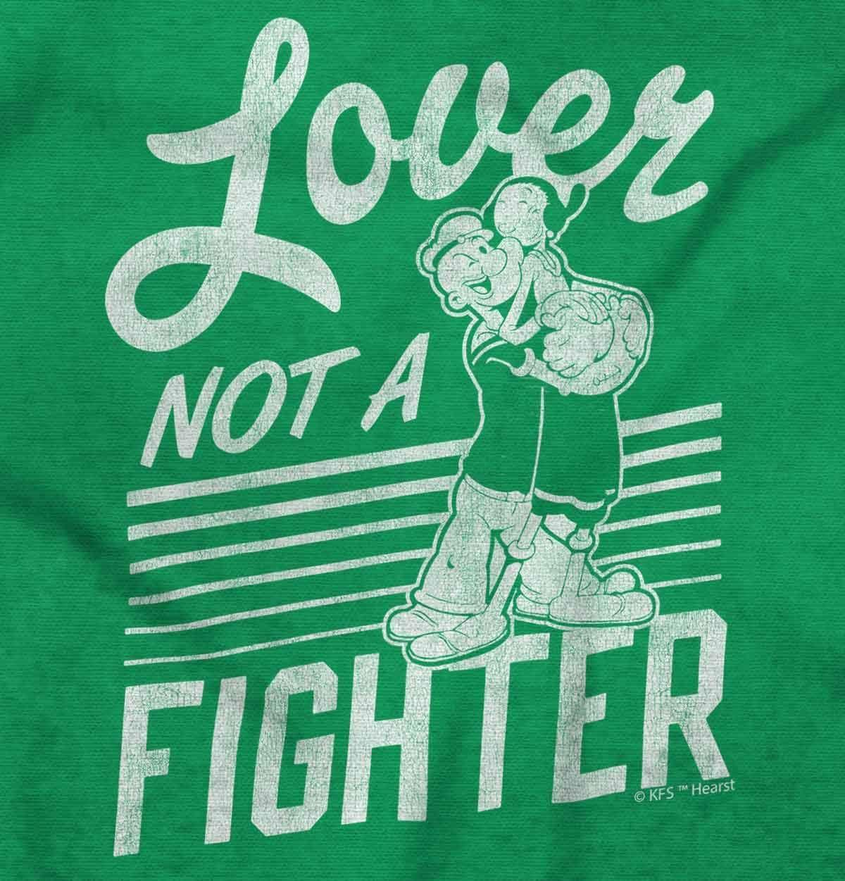 imagePopeye The Sailor Loves Not a Fighter Graphic T Shirt Men or WomenIrish Green
