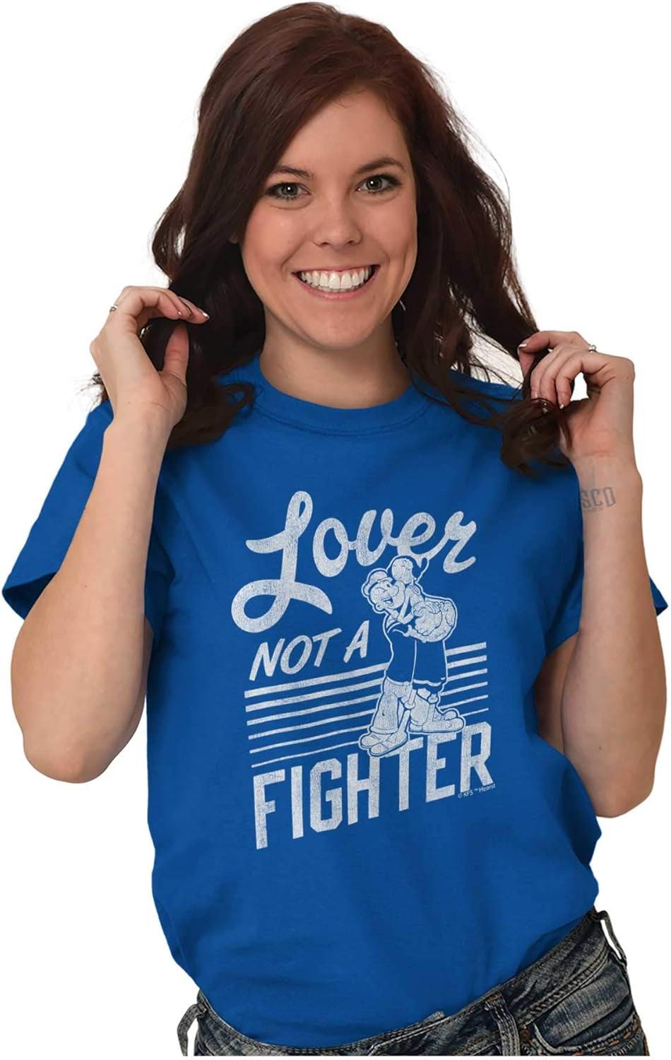 imagePopeye The Sailor Loves Not a Fighter Graphic T Shirt Men or WomenRoyal