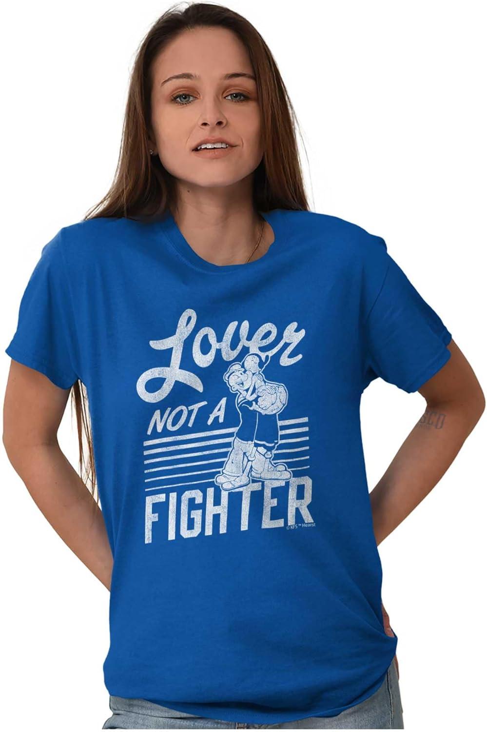 imagePopeye The Sailor Loves Not a Fighter Graphic T Shirt Men or WomenRoyal