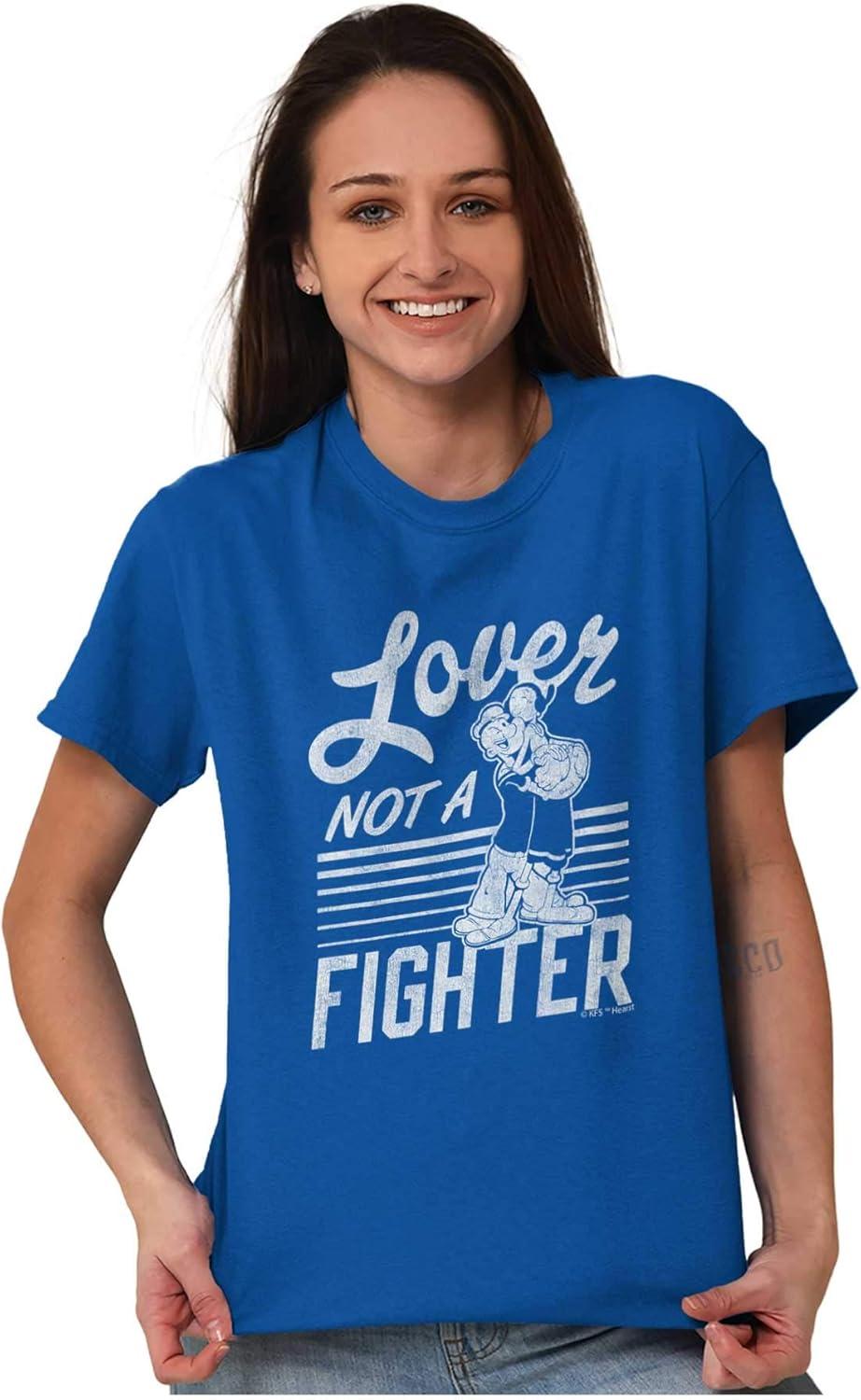 imagePopeye The Sailor Loves Not a Fighter Graphic T Shirt Men or WomenRoyal