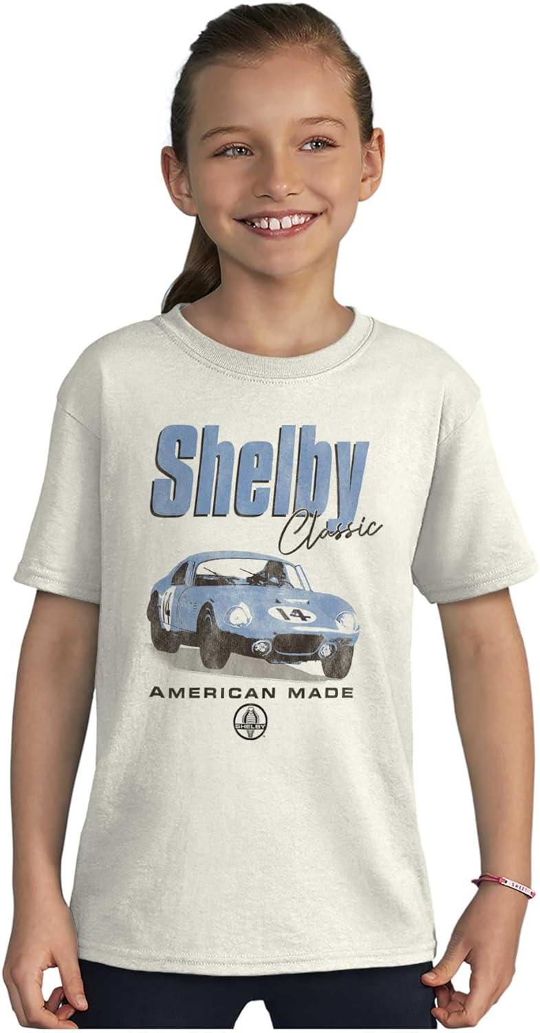 imageShelby Classic American Made Car Crewneck T Shirts Boy GirlWhite