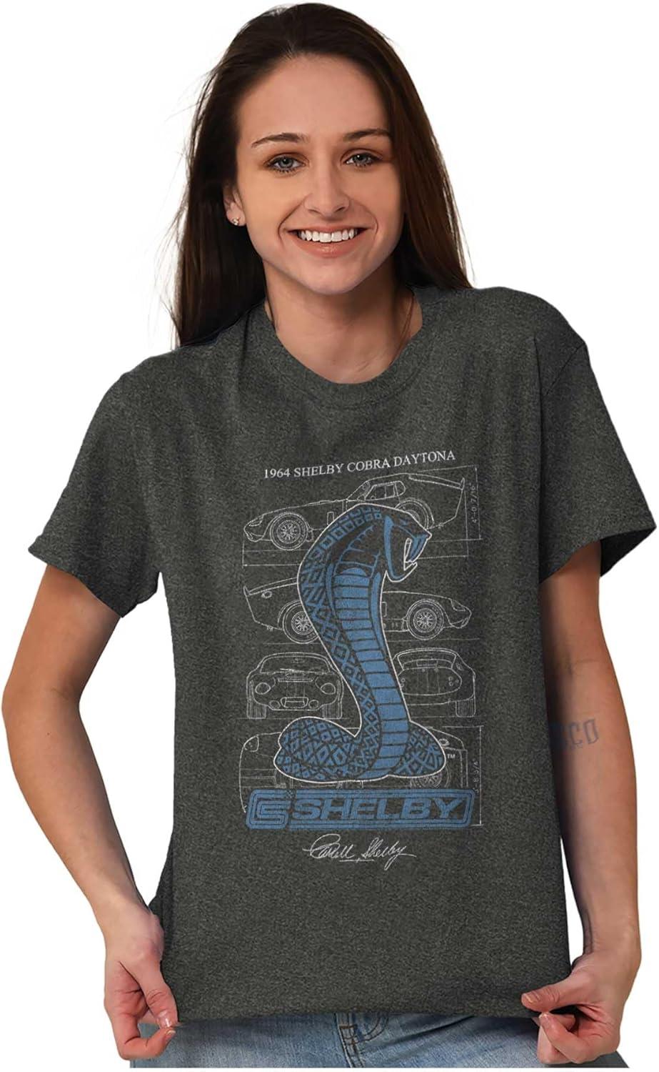 imageShelby Cobra Daytona Car Blueprints Graphic T Shirt Men or WomenDark Heather