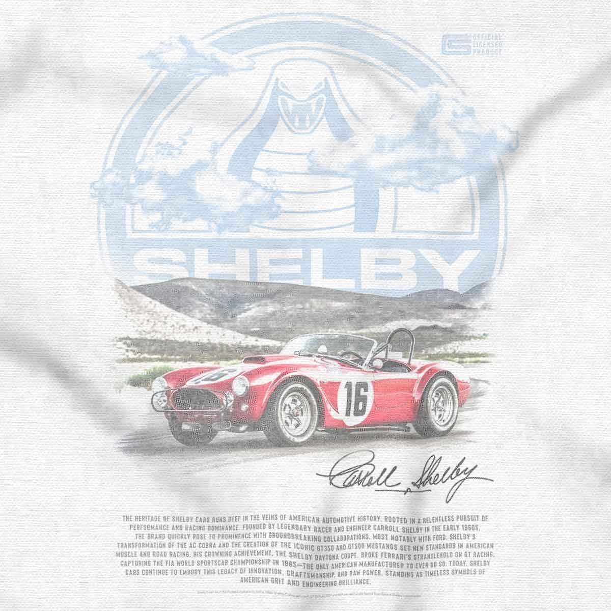 imageShelby Cobra Muscle Car History Crewneck T Shirts Boy GirlWhite