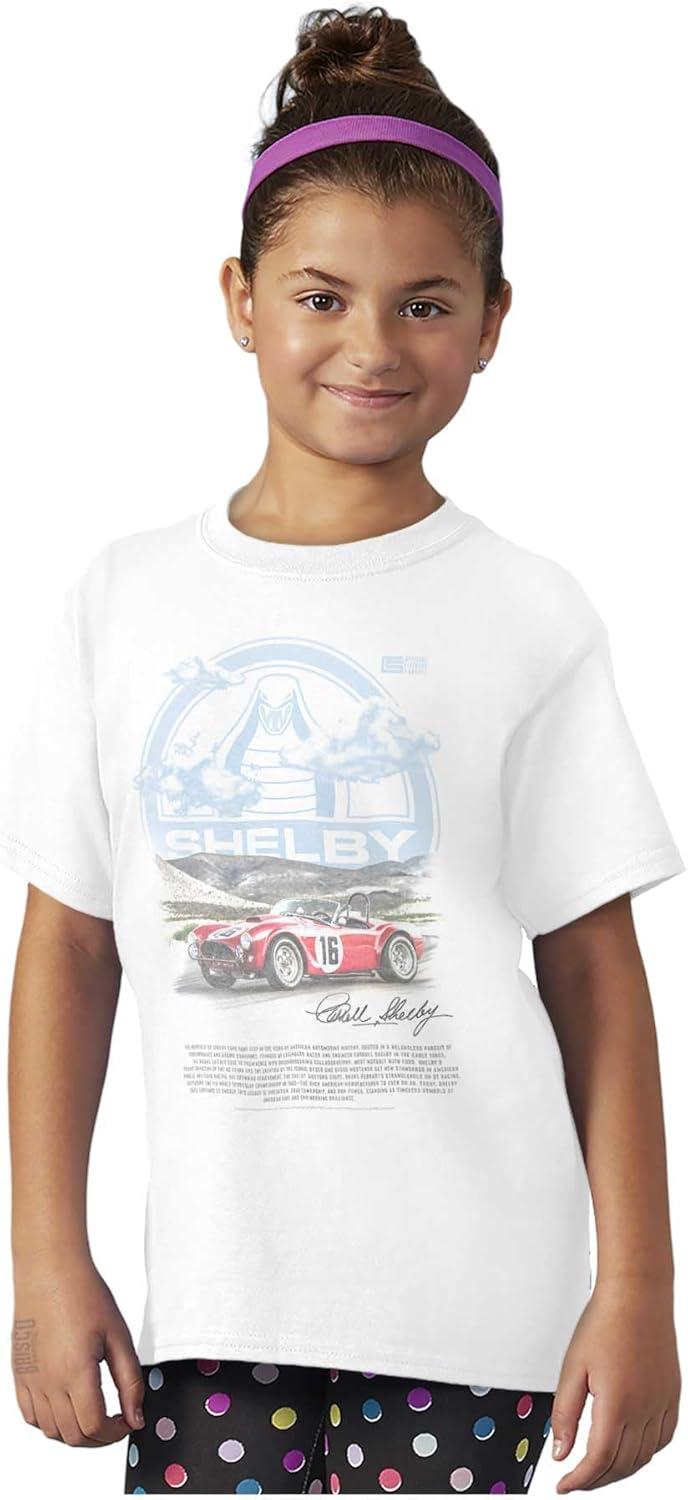 imageShelby Cobra Muscle Car History Crewneck T Shirts Boy GirlWhite