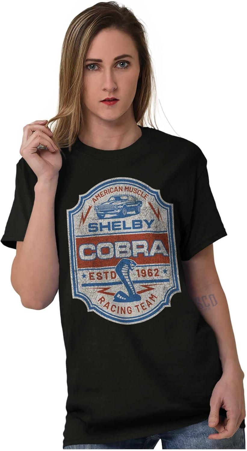 imageShelby Cobra Racing Team TShirt Classic American Muscle Car Graphic Tee for MenBlack