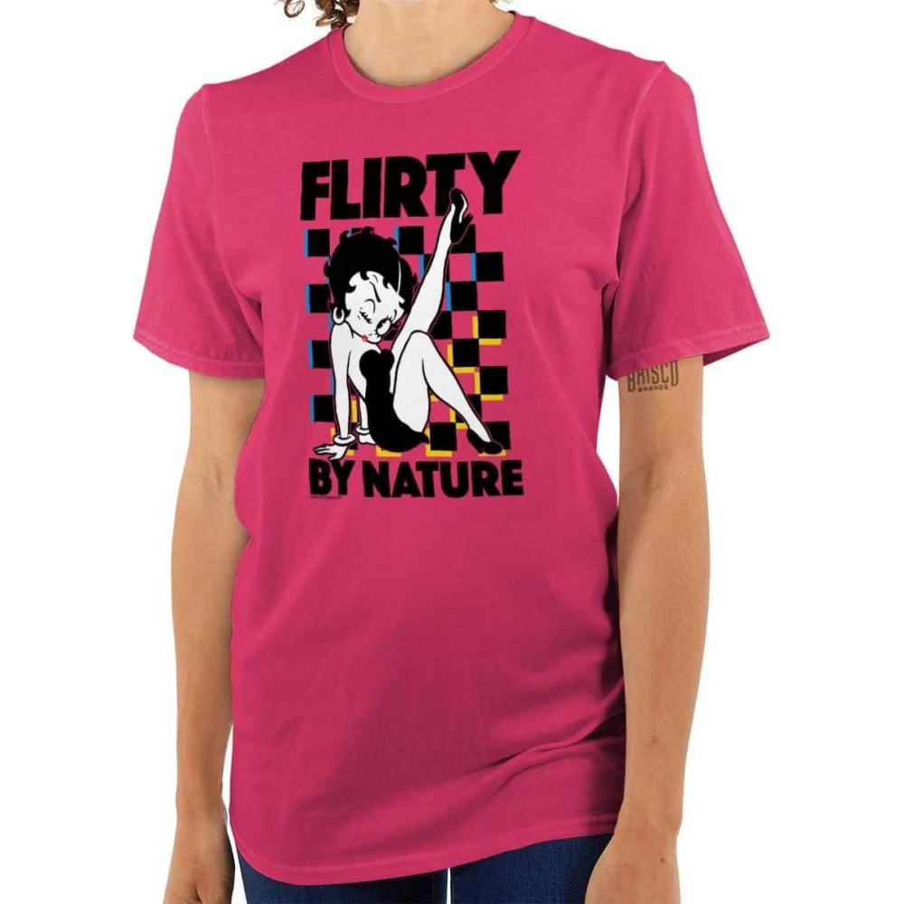imageBetty Boop Cartoon Flirty by Nature Womens Graphic T Shirt TeesHeliconia