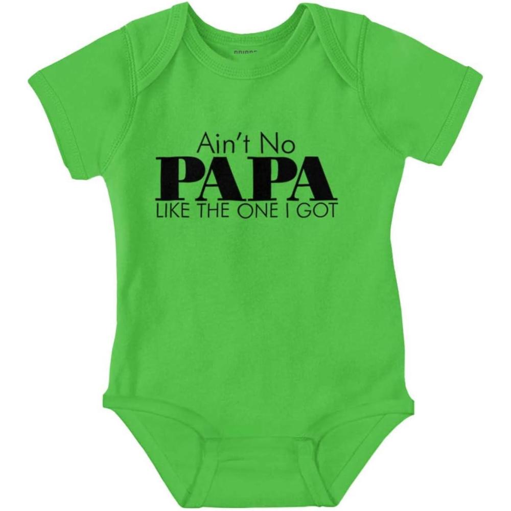 imageBrisco Brands Aint No Papa Like The One I Got Baby Romper Boys or GirlsApple