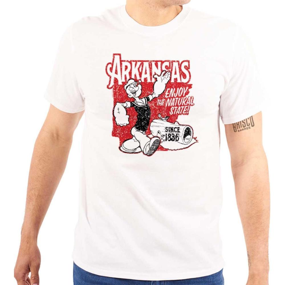 imageBrisco Brands Popeye Cartoon American States Graphic T Shirt Men or WomenArkansas