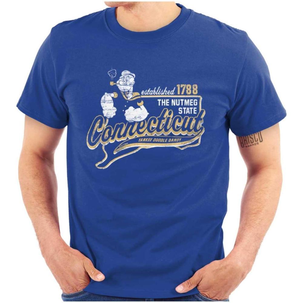 imageBrisco Brands Popeye Cartoon American States Graphic T Shirt Men or WomenConnecticut