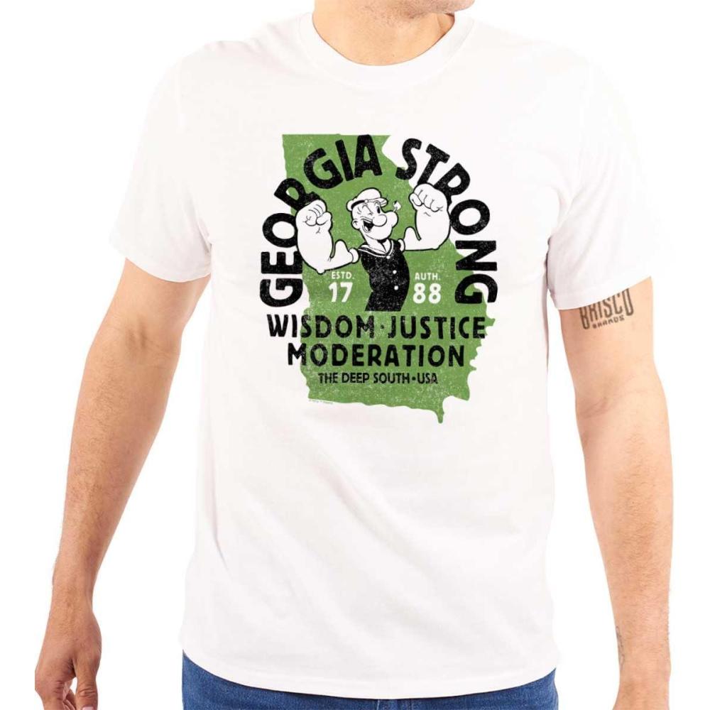 imageBrisco Brands Popeye Cartoon American States Graphic T Shirt Men or WomenGeorgia