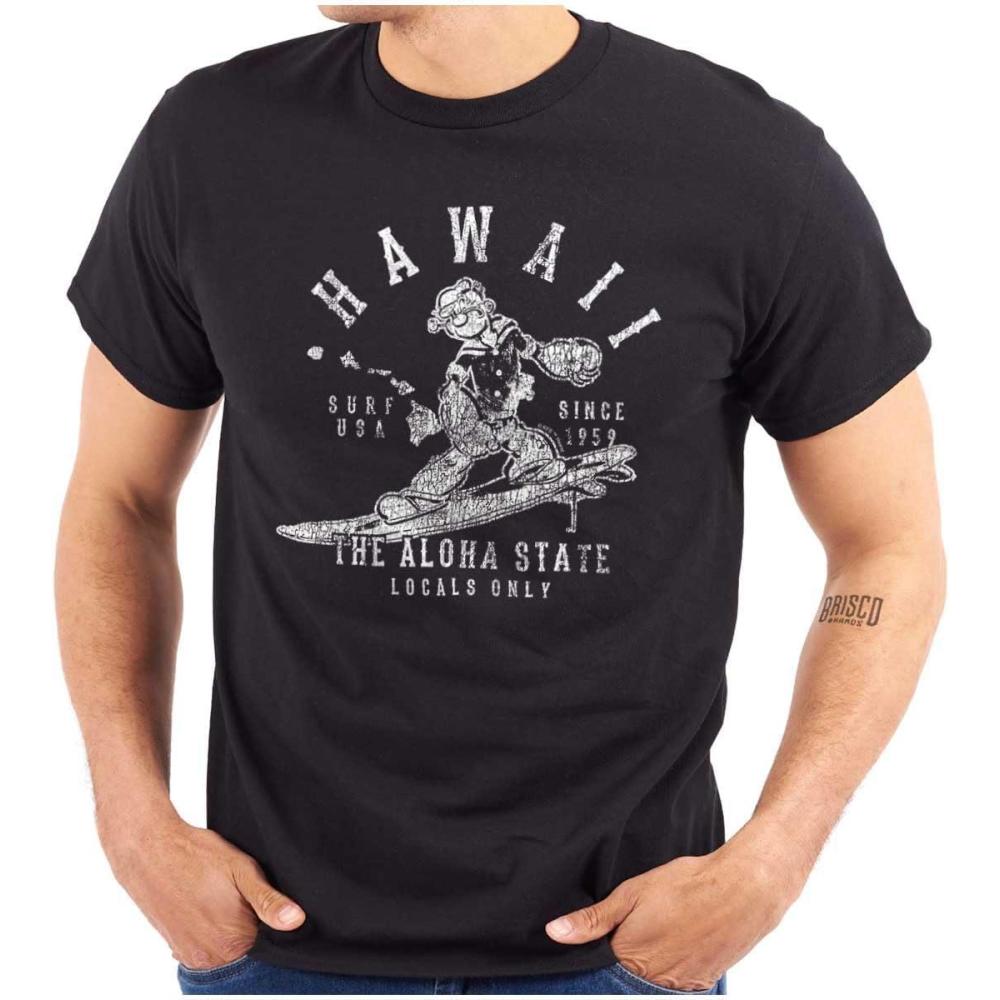 imageBrisco Brands Popeye Cartoon American States Graphic T Shirt Men or WomenHawaii
