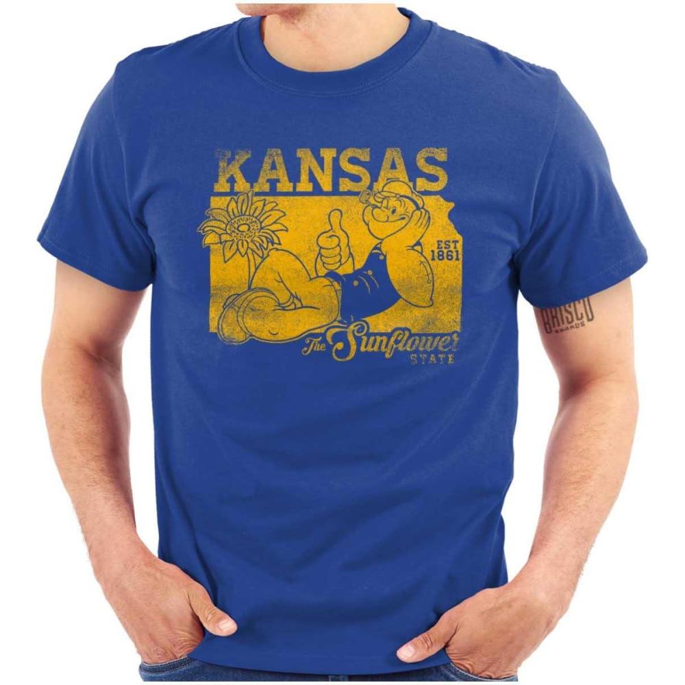 imageBrisco Brands Popeye Cartoon American States Graphic T Shirt Men or WomenKansas