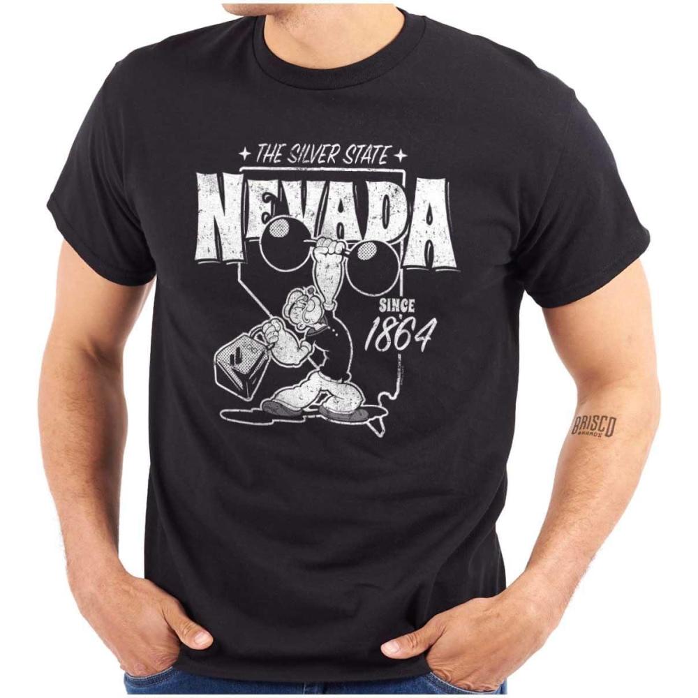 imageBrisco Brands Popeye Cartoon American States Graphic T Shirt Men or WomenNevada