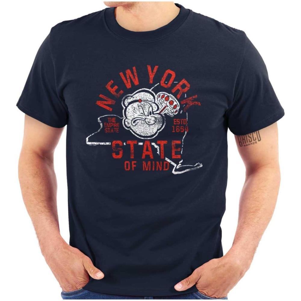 imageBrisco Brands Popeye Cartoon American States Graphic T Shirt Men or WomenNew York