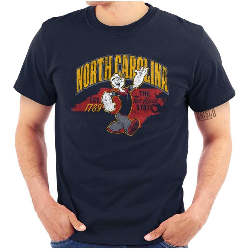 imageBrisco Brands Popeye Cartoon American States Graphic T Shirt Men or WomenNorth Carolina Navy