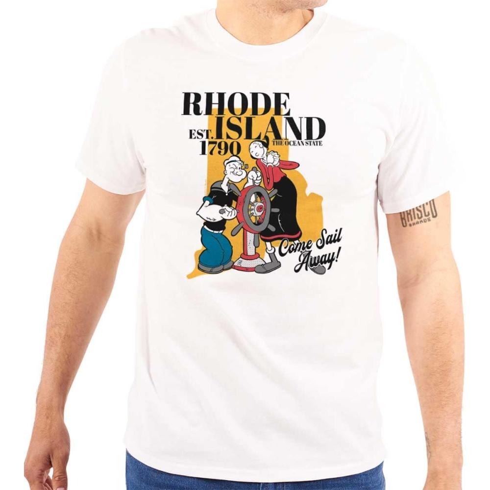 imageBrisco Brands Popeye Cartoon American States Graphic T Shirt Men or WomenRhode Island