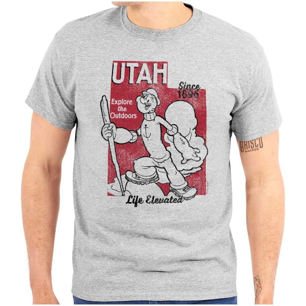 imageBrisco Brands Popeye Cartoon American States Graphic T Shirt Men or WomenUtah