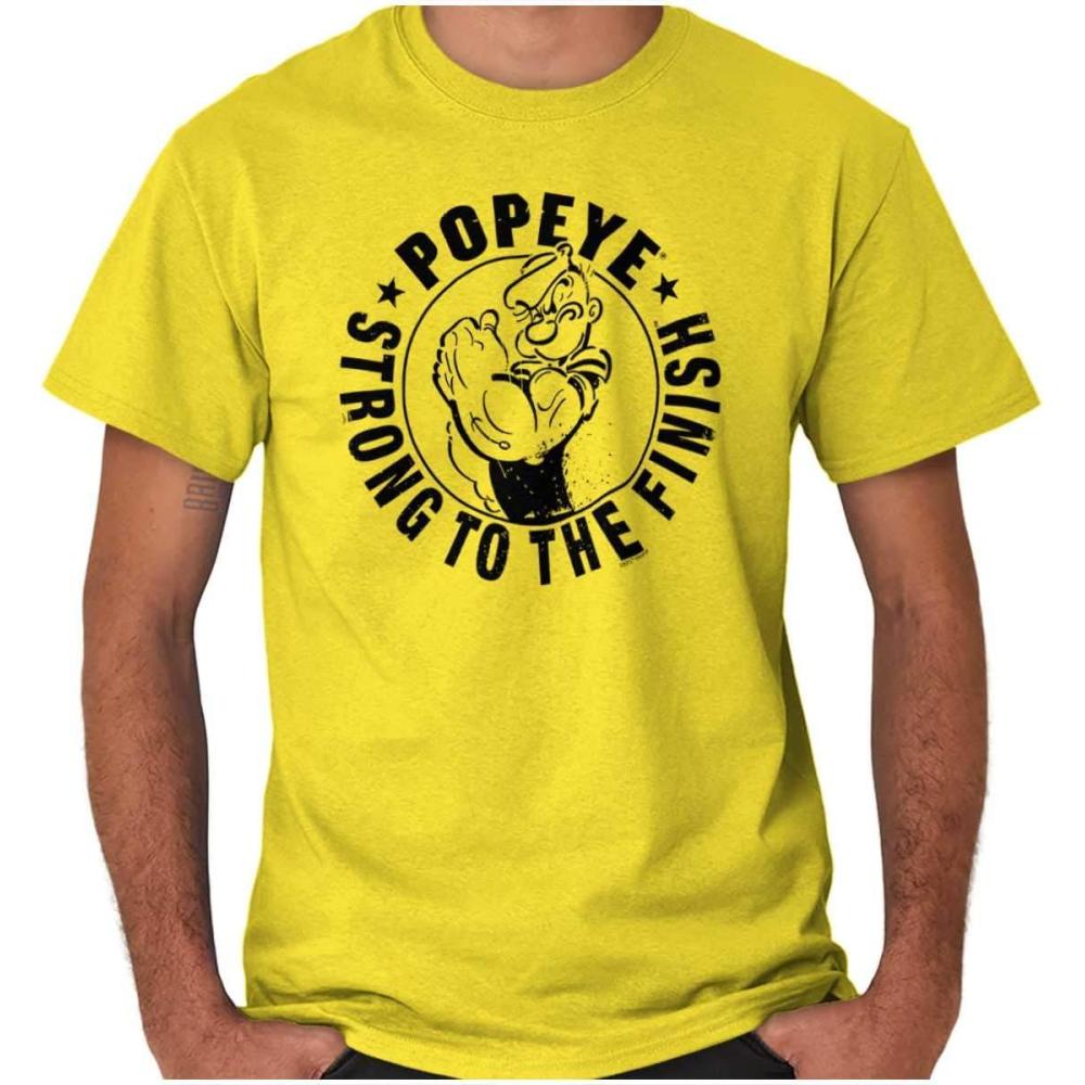 imageBrisco Brands Popeye Strong to The Finish Flexing Graphic T Shirt Men or WomenDaisy