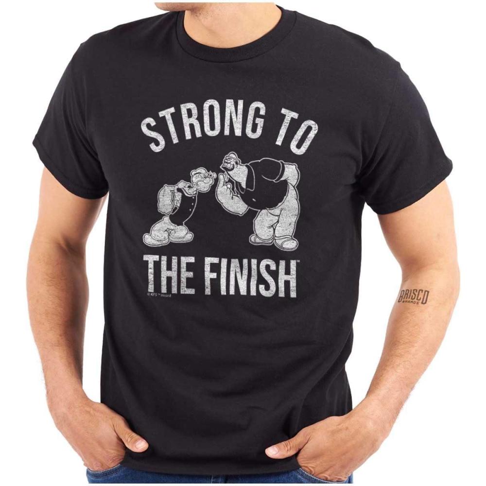 imageBrisco Brands Strong to The Finish Popeye Bluto Mens Graphic T Shirt TeesBlack