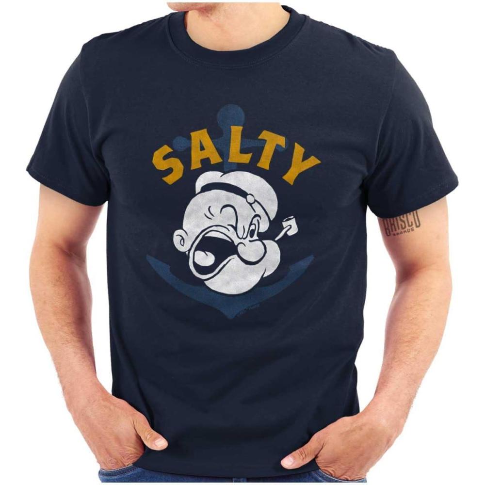 imagePopeye Sailor Salty Attitude Funny Graphic T Shirt Men or WomenNavy