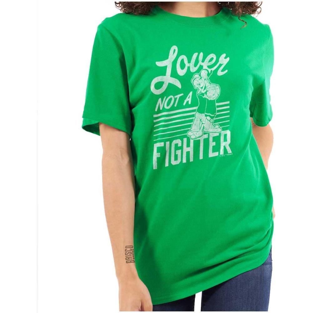 imagePopeye The Sailor Loves Not a Fighter Graphic T Shirt Men or WomenIrish Green