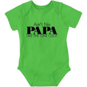 Brisco Brands Ain’t No Papa Like The One I Got Baby Romper Boys or Girls(Apple)