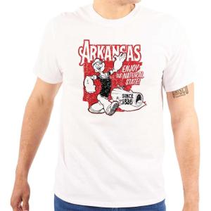 Brisco Brands Popeye Cartoon American States Graphic T Shirt Men or Women(Arkansas)
