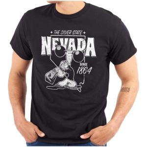 Brisco Brands Popeye Cartoon American States Graphic T Shirt Men or Women(Nevada)