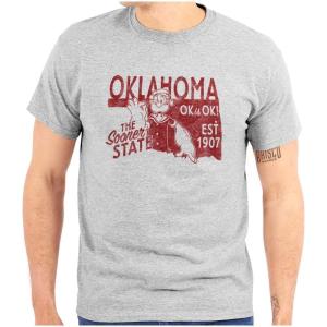 Brisco Brands Popeye Cartoon American States Graphic T Shirt Men or Women(Oklahoma)
