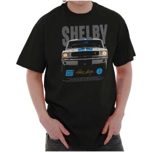 Brisco Brands Shelby Racing Muscle Car Headlights Graphic T Shirt Men or Women(Black)