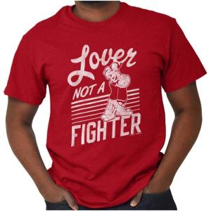 Popeye The Sailor Loves Not a Fighter Graphic T Shirt Men or Women(Antique Cherry Red)