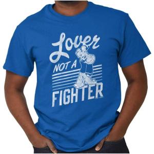 Popeye The Sailor Loves Not a Fighter Graphic T Shirt Men or Women(Royal)