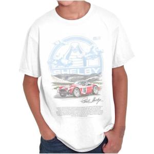 Shelby Cobra Muscle Car History Crewneck T Shirts Boy Girl(White)