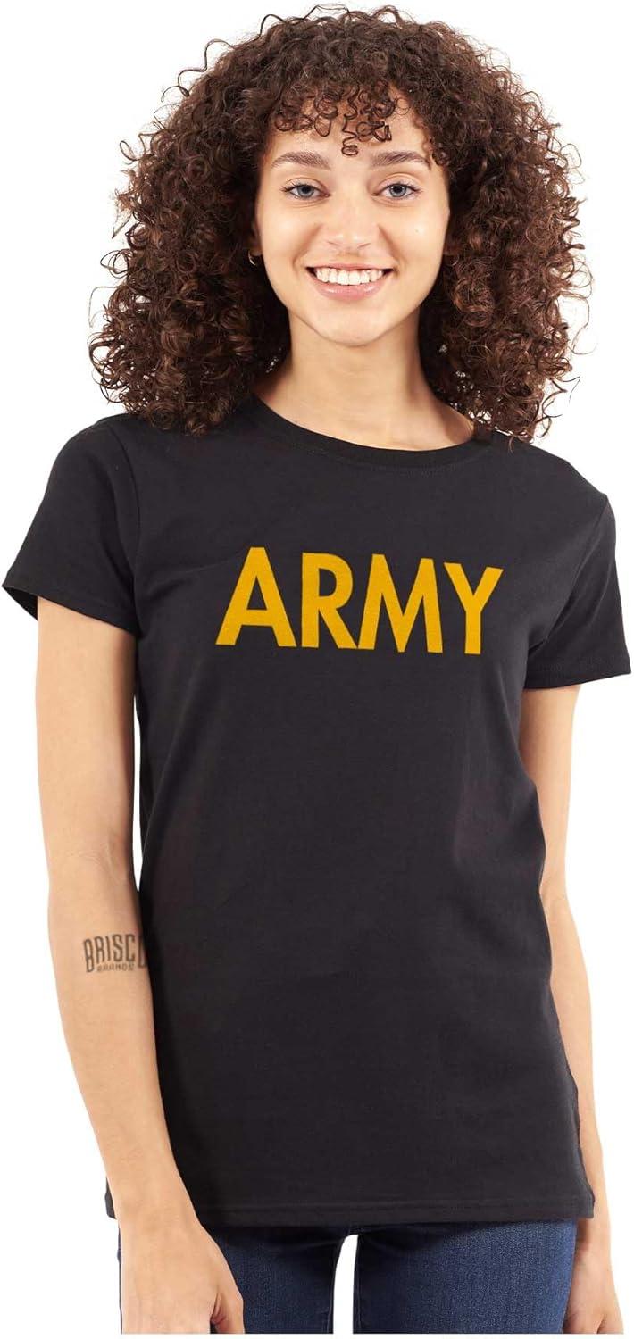 imageArmy Military Physical Training PT Womens Slim Fit Graphic TeeBlack