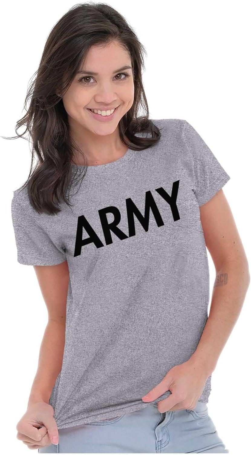 imageArmy Military Physical Training PT Womens Slim Fit Graphic TeeSport Grey