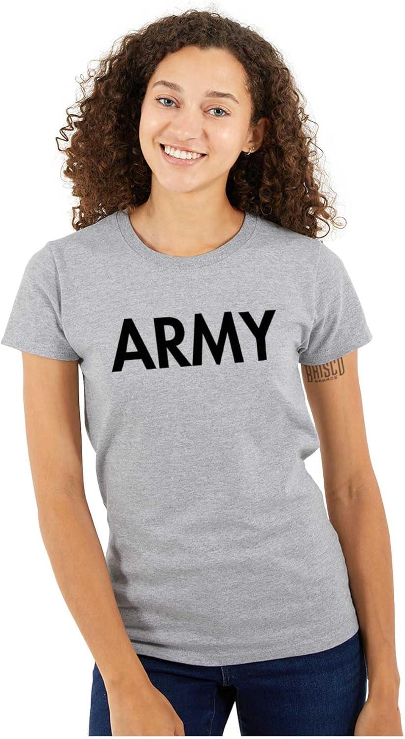 imageArmy Military Physical Training PT Womens Slim Fit Graphic TeeSport Grey