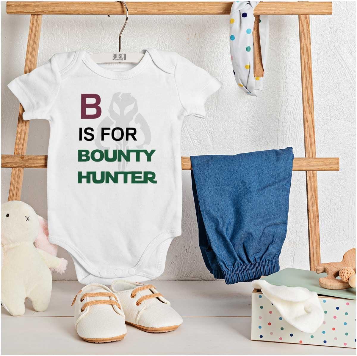 imageB is for Bounty Hunter Dark Galaxy Baby Romper Boys or GirlsWhite